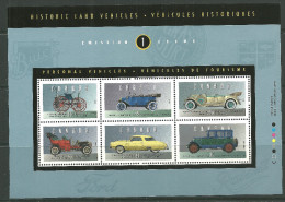 Canada Bloc De Feuille Neufs Sans Charniére, Petit Tache, MINT NEVER HINGED, LITTLE SPOT, (NOT TONE) HISTORIC AUTOMOBILE - Blocs-feuillets