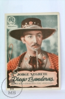 Old Movie Advertising/ Cinema Programme - Tierra De Pasiones - Jorge Negrete - Cinema Advertisement