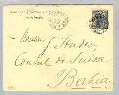 Motiv Botschaft Consulat Suisse Rio De Janeiro 1906-11-25 Brief>Bahia - Briefe U. Dokumente