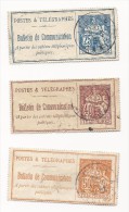 Lot Timbres Téléphones 1900-06 Sans Fond De Sûreté : 14 Exemplaires Du N°24 ; 8 Du N°26 ; 4 Du N°27 - Telegraph And Telephone