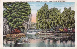 Waterfall And Pond Liles Greenfield Park Wilmington 1935 - Wilmington