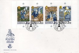 SUEDE TIMBRES N° 1381 à 1384 SUR LETTRES 1986 - Sonstige & Ohne Zuordnung