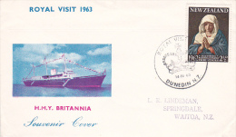 New Zealand 1963 Royal Visit Souvenir Cover - Cartas & Documentos