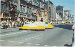 Tacoma Washington, Daffodil Parade, Street Scene, Business District, C1950s Vintage Postcard - Tacoma