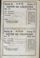 Romania - Two Travel Vouchers By Railway, 2nd Class, Bukovina Chernivtsi From The Year 1934 Unused - 2/scans - Europa