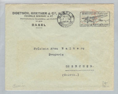 MOTIV Chemie 1928-09-17 Brief Frei-O Doetsch, Grether&Co. - Postage Meters