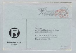MOTIV Chemie 1934-01-04 Freistempel Oval + Datum Lonza - Frankiermaschinen (FraMA)