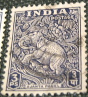 India 1949 Ajanta Panel 3p - Used - Gebruikt