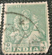 India 1949 Trimurti 9p - Used - Gebruikt