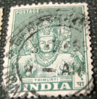 India 1949 Trimurti 9p - Used - Gebruikt