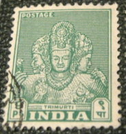 India 1949 Trimurti 9p - Used - Gebruikt