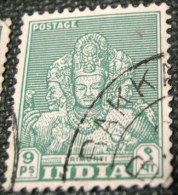 India 1949 Trimurti 9p - Used - Gebruikt