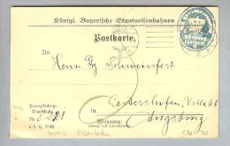 MOTIV Eisenbahn München 1914-09-07 K.Karte Inversstempel - Covers & Documents