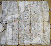 RARE 1812 Carte France Des 133 Départements De L´Empire 74.5x82.5 Cm Non Entoilée + Italie Belgique Etats Germain - Mapas Geográficas