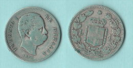 1 Lira 1884 Re Umberto I°  Regno Italia - 1878-1900 : Umberto I