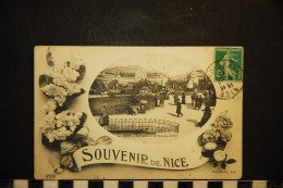 CP, 06, NICE Le Casino Et Les Nouveaux Jardins Voyagé En 1911 - Parchi E Giardini