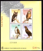 MACAU - (BLOCOS)1993, Aves De Rapina. (MUNDIFIL Nº 701/704- Bloco C/ Série)  ** MNH  MUNDIFIL BLOCO Nº 22 - Blocks & Kleinbögen