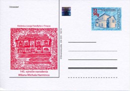 Entier Postal De 2014 Sur Carte Postale Illustrée "145e Anniv. De Milana Michala Harminca" - Postcards