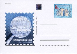 Entier Postal De 2014 Sur Carte Postale Illustrée "Salon Philatélique De Sindelfingen" - Cartes Postales