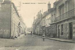 Ref G498  -nievre - Saint Amand -st Amand - La Grande Rue  -carte Bon Etat   - - Saint-Amand-en-Puisaye