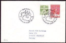 DENMARK, Dania Cup Soccer/football 7.7.1980 In Broby On Letter To Norway - Storia Postale