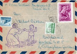 HONGRIE. Belle Enveloppe Ayant Circulé En 1957. - Storia Postale