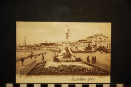 CP, 06, CANNES Le Monument D'Edouard VII Et Le Casino N° 189 Ecrite En 1919 - Cannes