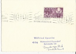 DANMARK - 1964 - CARTE POSTALE Avec CACHET MARITIME Du PAQUEBOT "KONG FREDERIK IX" De RODBY - Lettres & Documents