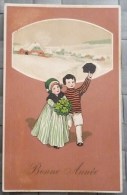 Cpa Litho Relief  Illustrateur S.B. SPECIAL 3270 EBNER ? HARDY ? Couple Enfant Paysage En Medaillon - Hardy, Florence
