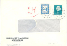 1965 Port  94 Op Vensterenvelop Van Doetinchem Naar Velp - Lettres & Documents