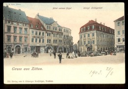 Gruss Aus Zittau. Hotel Weisser Engel / A.E. Behr / Around Year 1904 / Old Postcard Not Circulated - Zittau