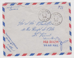 LETTRE FRANCHISE MILITAIRE 5 JUIN 1956 SAINT CLOUD ORAN POUR LE VÉSINET TIRAILLEUR ORANIE - 2 Scans - - Covers & Documents