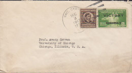 Philippines NAIC CAVIT.. 1947 Cover Lettre CHICAGO Ill. United States VICTORY COMMONWEALTH Oveprinted & José Rizal Stamp - Philippines