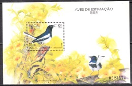 MACAU - (BLOCOS)1995, Aves De Estimação. (MUNDIFIL Nº 792-Bloco C/ Selo Nº 792)  ** MNH MUNDIFIL BLOCO Nº 30 - Blocks & Kleinbögen