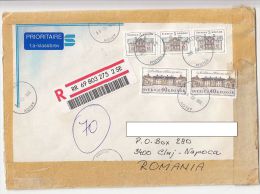 2190FM- ARCHITECTURE, HOUSE, OVEDSKLOSTER MANOR, STAMPS ON REGISTERED COVER, 2005, SWEDEN - Covers & Documents