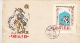 20181- NATIONAL PHILATELIC EXHIBITION, SPECIAL COVER, 1966, ROMANIA - Lettres & Documents