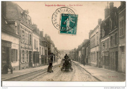 NOGENT  Le  ROTROU,,,,,,,RUE  ST  HILAIRE ,,,,VOYAGE 1909,,,, Peu Courante - Loigny