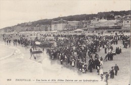 Aviation - Femme Aviatrice Pilote Hélène Dutrieu - Hydravion Farmann - Trouville - RARE - Airmen, Fliers