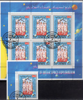Team Apollo 9 Yemen 881+Kleinbogen O 8€ USA-Raumflug Historie 1970 Sheet M/s S/s Space History Exploration Sheetlet - Etats-Unis