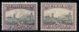 SOUTH AFRICA UNION, 1927, Mint  Hinged Stamp(s), (no Glue) Union Building Loose Nrs. 29-30, # 208 - Unused Stamps