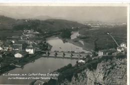 BEHOBIE       ( 64 )      Le  Pont  Franco - Espagnol  Sur  La  Bidassoa           Carte  Photo  S.m - Béhobie