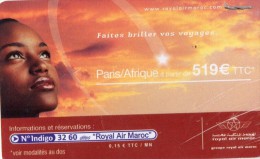 PUBLICITE ROYALE AIR MAROC  Tarif  Paris/Afrique  2007   N - Advertisements