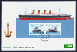 2015 IRELAND "CENTENARY OF WORLD WAR I / THE LOSS OF RMS LUSITANIA" FDC - FDC