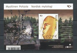 FINLANDE 2008 Bloc N° 48 ** Neuf = MNH  Superbe Cote 5 € NORDEN Mythologie Tête Bernstein Ristiina Rocher Forme Vis - Blocchi E Foglietti