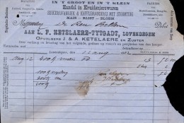 Factuur Faktuur Kruidenierswaren Ketelaere - Tytgadt - Lovendegem 1902 - Levensmiddelen