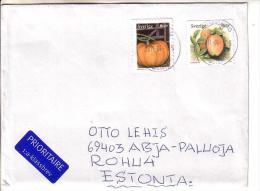 GOOD SWEDEN Postal Cover To ESTONIA 2011 - Good Stamped: Bumpkin ; Apple - Briefe U. Dokumente