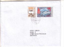 GOOD SLOVAKIA Postal Cover To ESTONIA 2012 - Good Stamped: Architecture ; Car - Brieven En Documenten