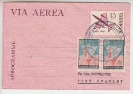 Argentina 1972 Aerogramm Ca Declaration Conjunta Ca Port Stanley Falkland Islands (21961) - Altri & Non Classificati