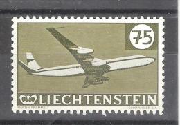 LIECHTENSTEIN, Luftpost / Poste Aérienne 1960: Avion Douglas DC 8, Yvert N° 37 , 75 R Olive , Neuf ** / MNH, TB - Poste Aérienne