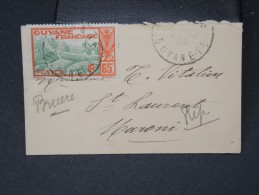 FRANCE-GUAYANNE-Petite Enveloppe De Cayenne Pour St Laurent De Maroni En 1938     A Voir  Rare  Lot P 5604 - Briefe U. Dokumente